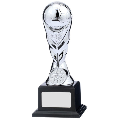 Shiny Silver Football Trophy Team Awards Pack of 16