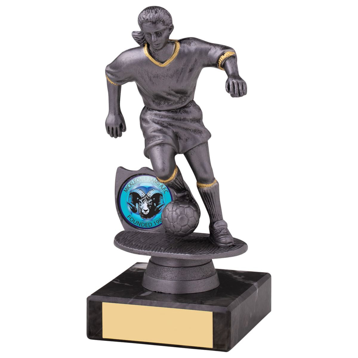 Womens Football Silver Trophies Awards - Pack of 16