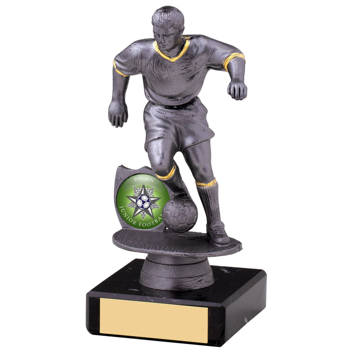Mens Football Silver Trophies Awards - Pack of 16