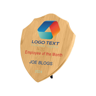Bamboo Wooden Shield Award Trophy -  Colour Printed