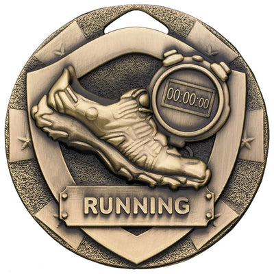 Running Mini Shield Medal - Bronze
