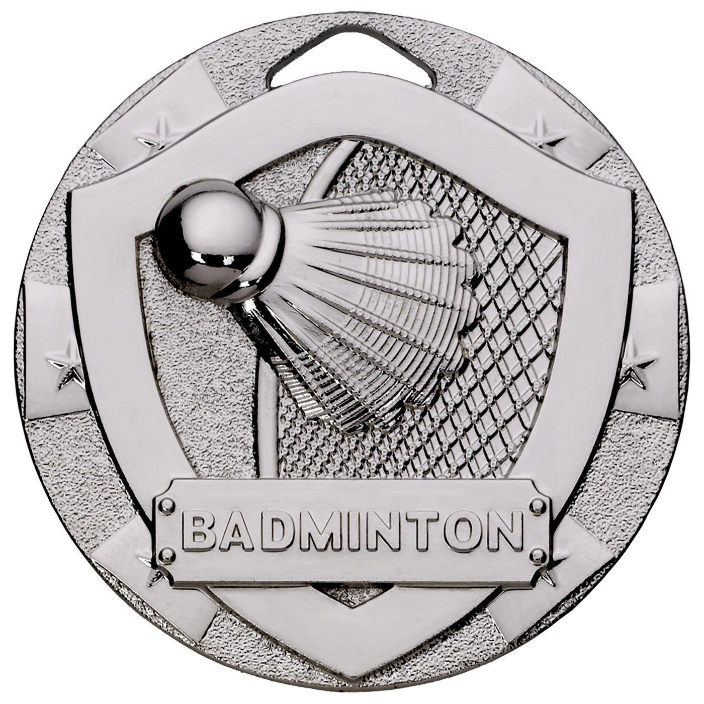 Badminton Mini Shield Medal - Silver