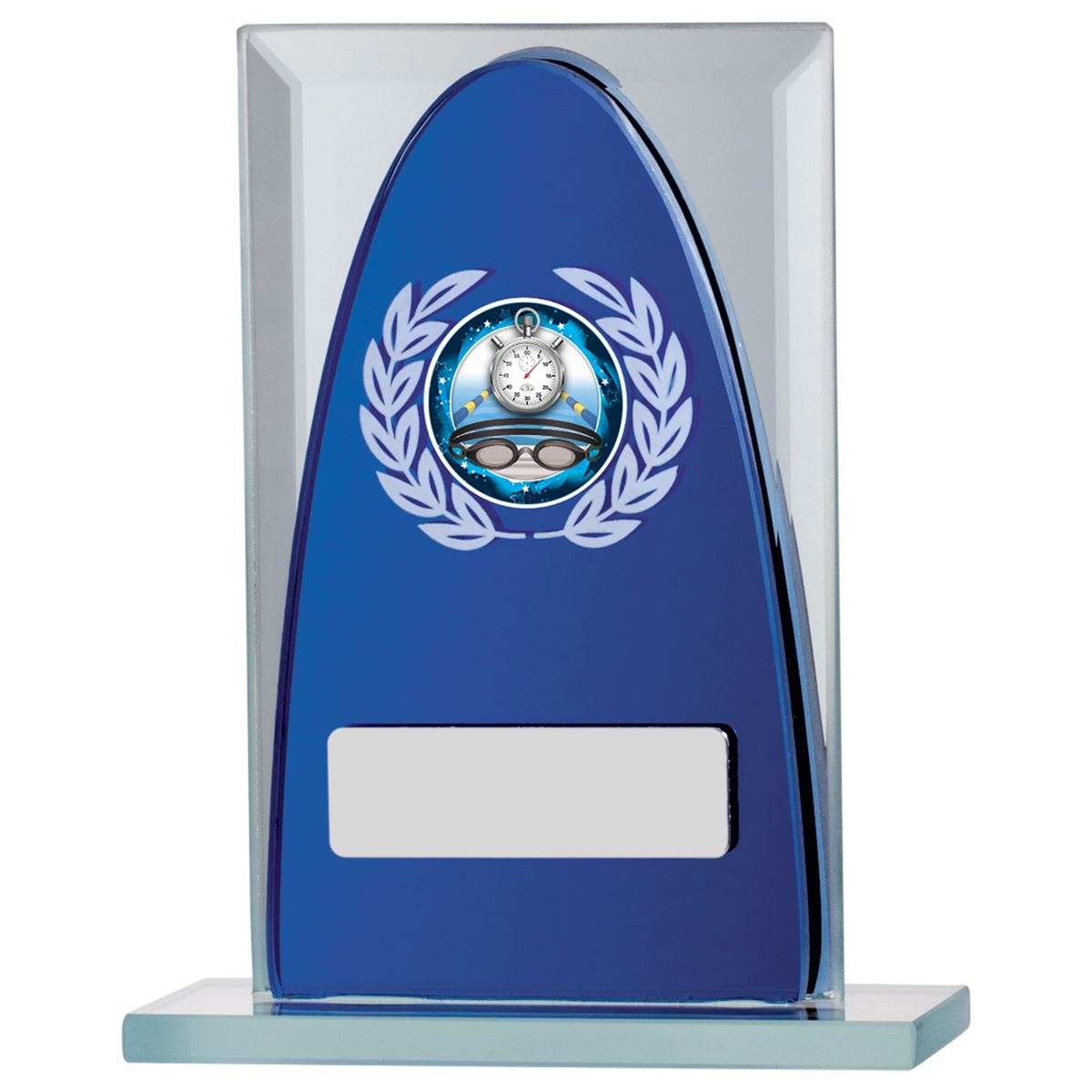 Multisport Blue Mirror Rectangular Glass Award