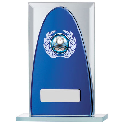 Multisport Blue Mirror Rectangular Glass Award