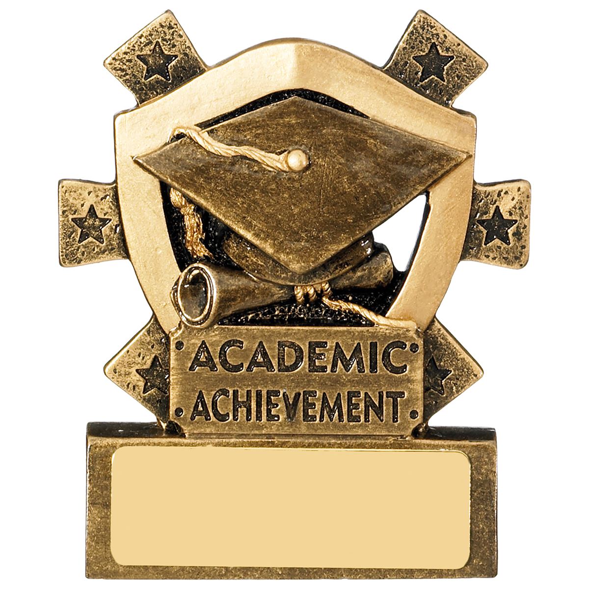 Academic Achievement Mini Shield Trophy