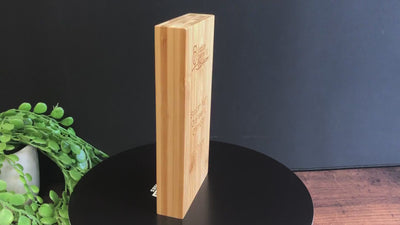 Bamboo Wooden Block Award - Large - Laser Engraved