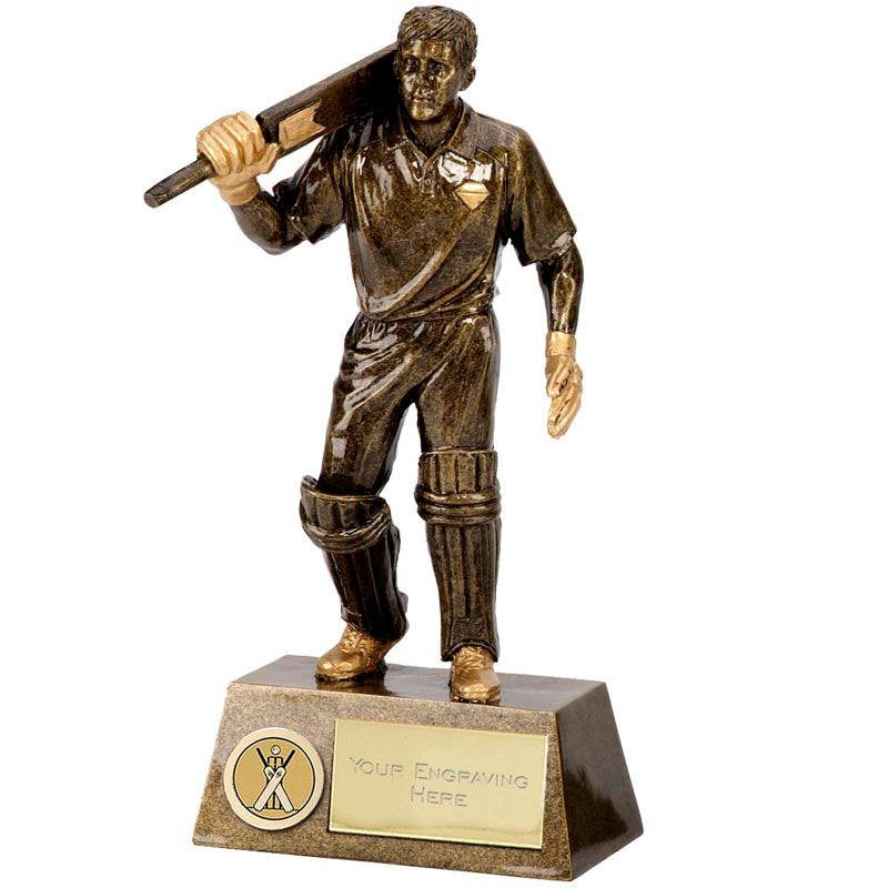 Cricket Batsman Trophy Gold Pinnacle Award