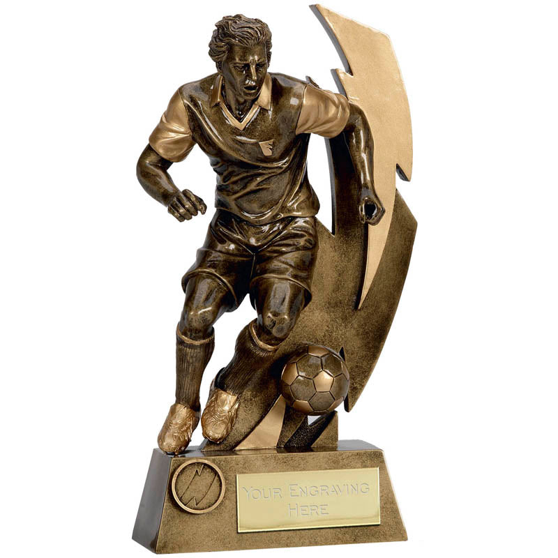 Mens Football Trophy Gold Footballer Flash Award