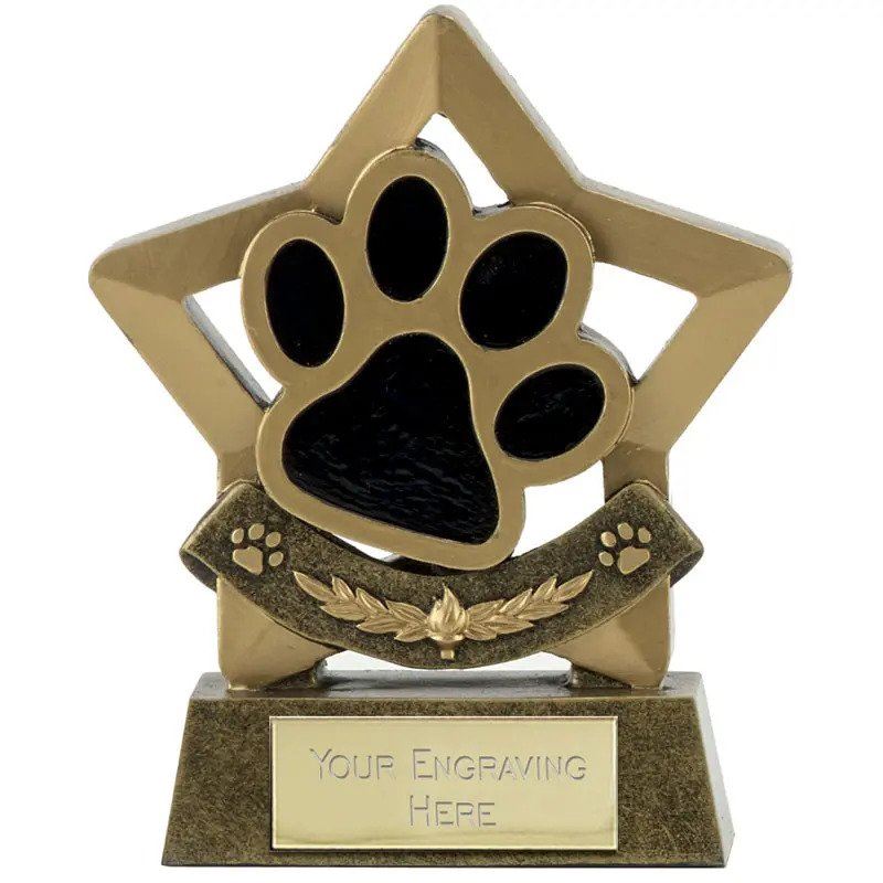 Mini Star Dog/Cat Paw Trophy Award  