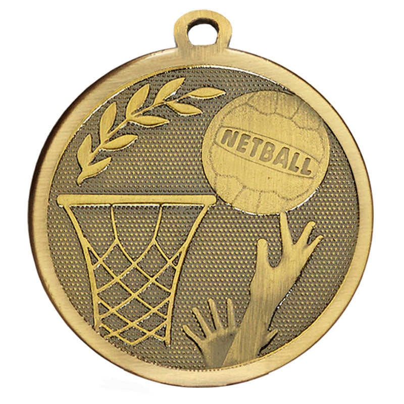 Bronze Netball Galaxy Medal 4.5cm