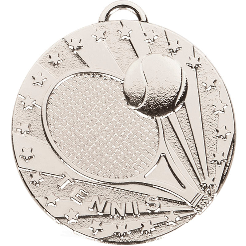 Silver Tennis Target Medal 5cm