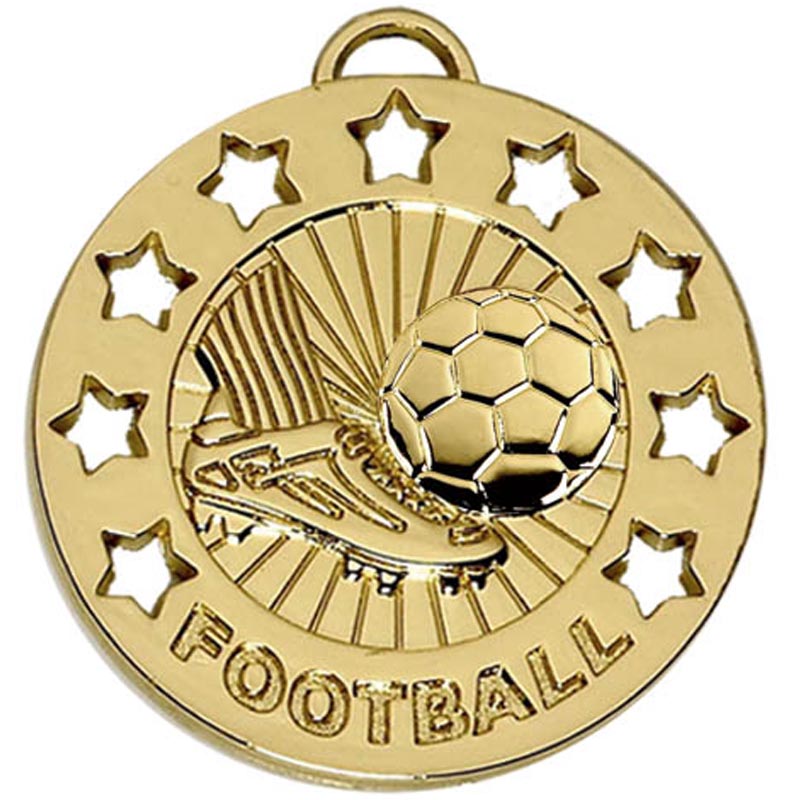 Gold Spectrum Football Medal 4cm