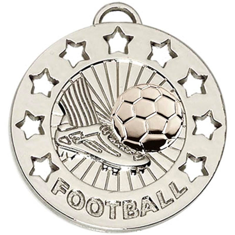 Silver Spectrum Football Medal 4cm