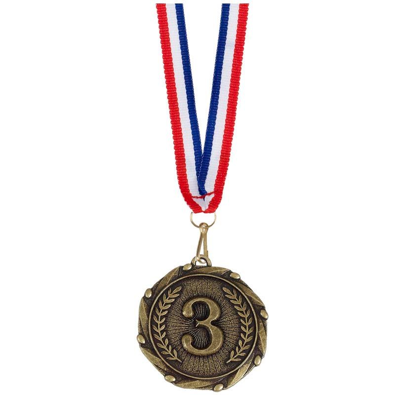3rd Place Medal Antique Gold 4.5cm
