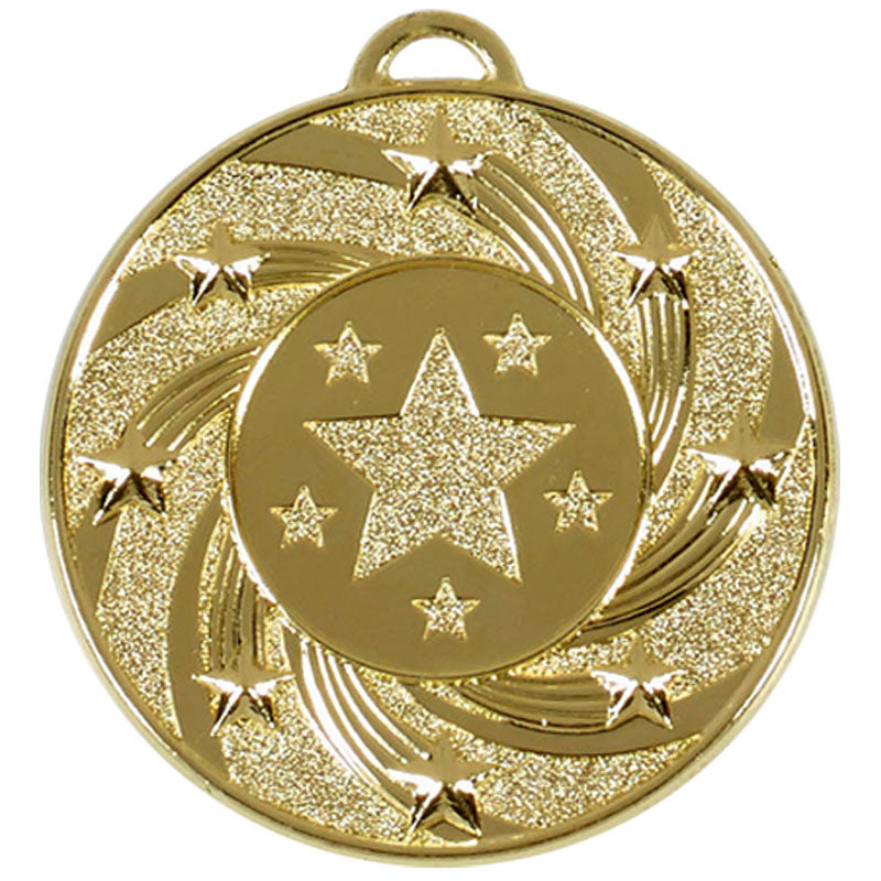 Stars Target Medal 5cm - Gold, Silver
