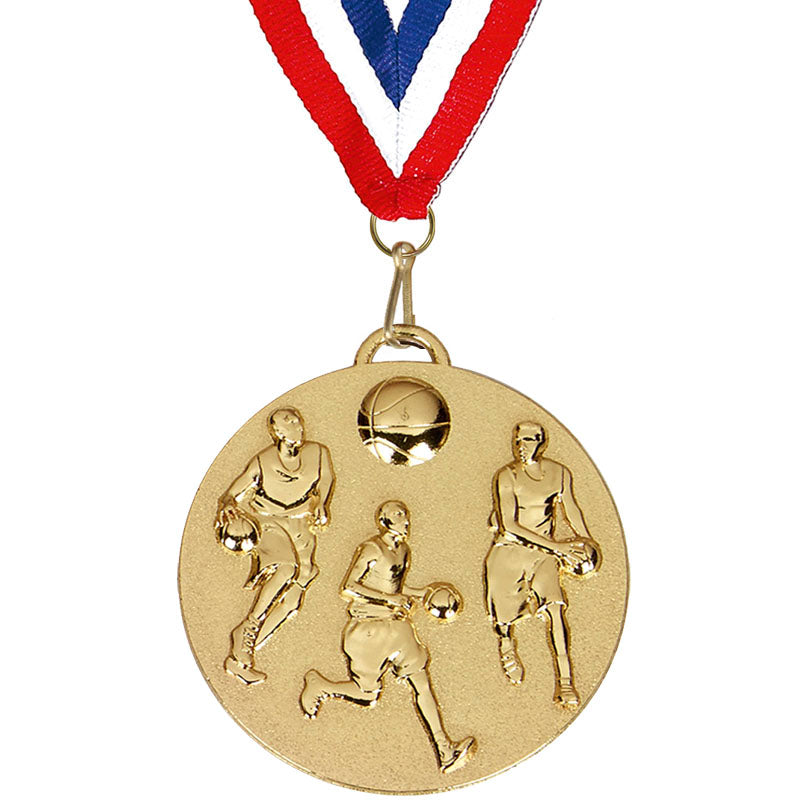 Gold Target Basketball Medal 5cm