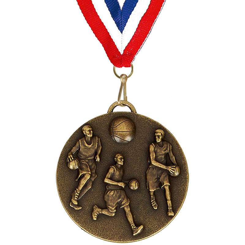 Bronze Target Basketball Medal 5cm