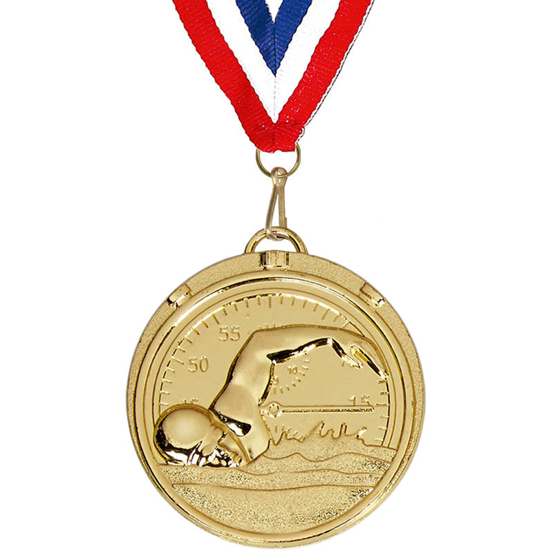 Gold Target Swimming Medal 5cm