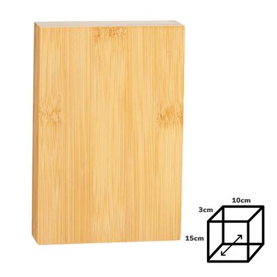 Bamboo Wooden Block Award - Medium - Laser Engraved