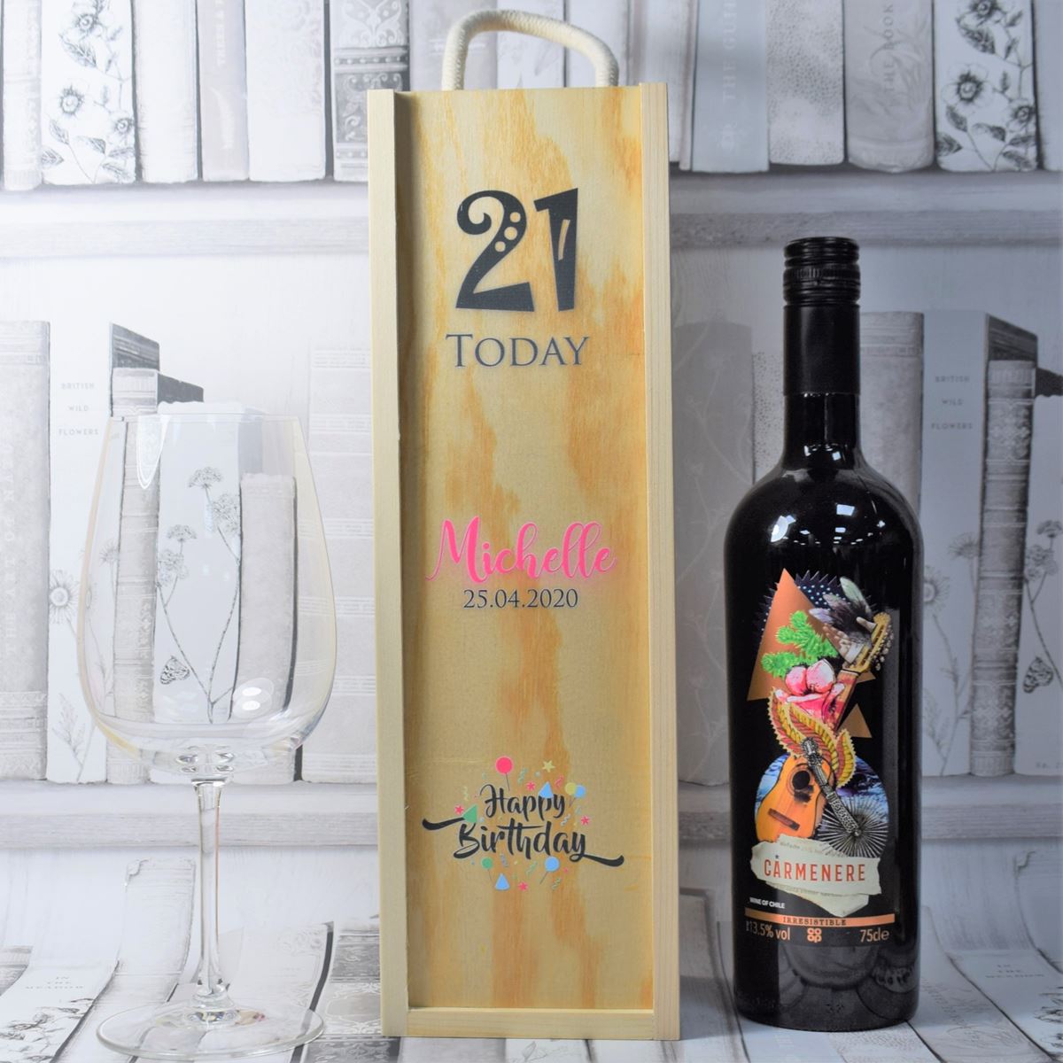 Personalised, Printed Happy Birthday Wine Box