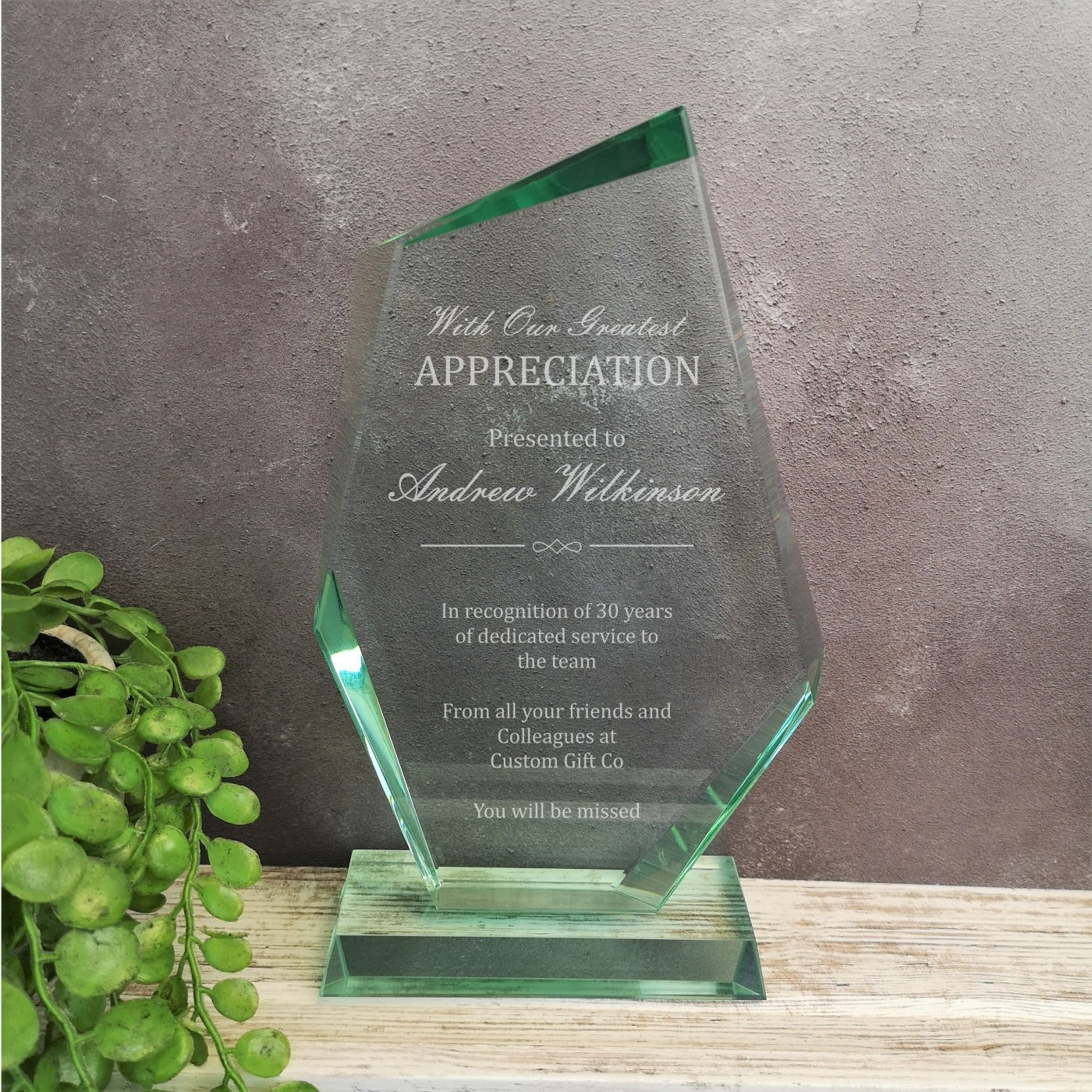 Discovery Appreciation Long Service Glass Award