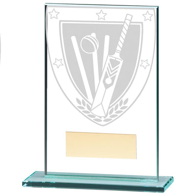 Millennium Cricket Jade Glass Trophy Award