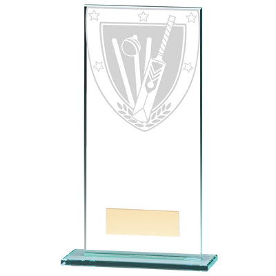 Millennium Cricket Jade Glass Trophy Award