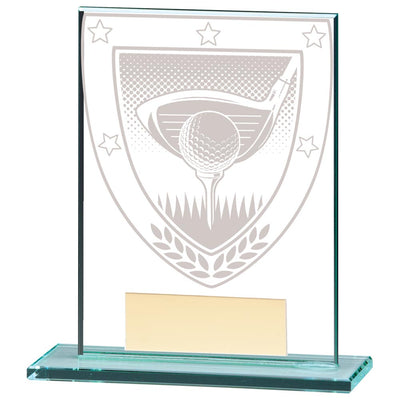 Jade Glass Golf Millennium Award Trophy