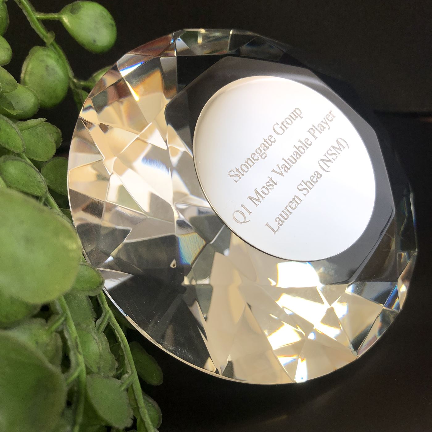 Impulse Diamond Clear Crystal Gift Award