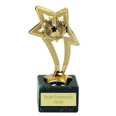 Gold Shooting Star Award Curve Star Award