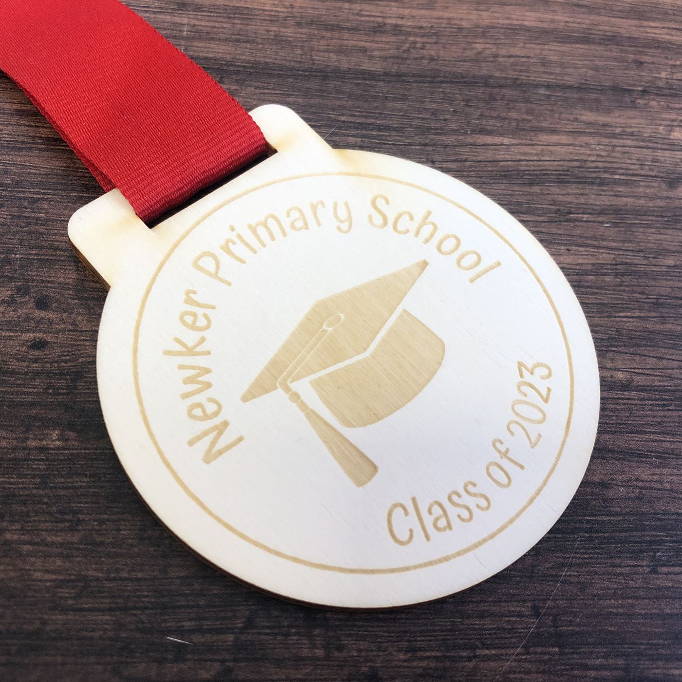 Personalised Graduation Wooden Medal