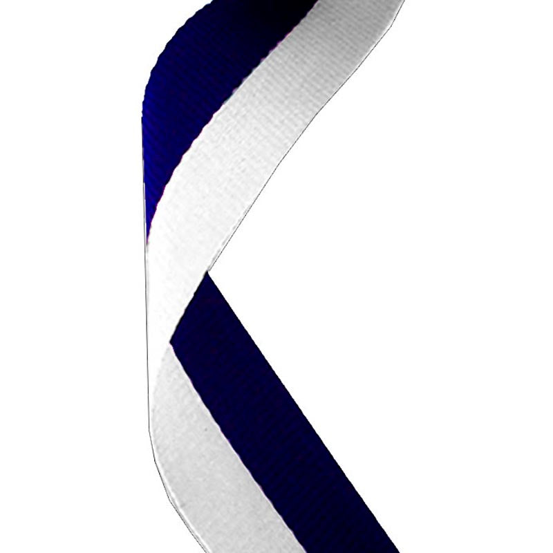 Navy Blue & White Medal Ribbon 80cm