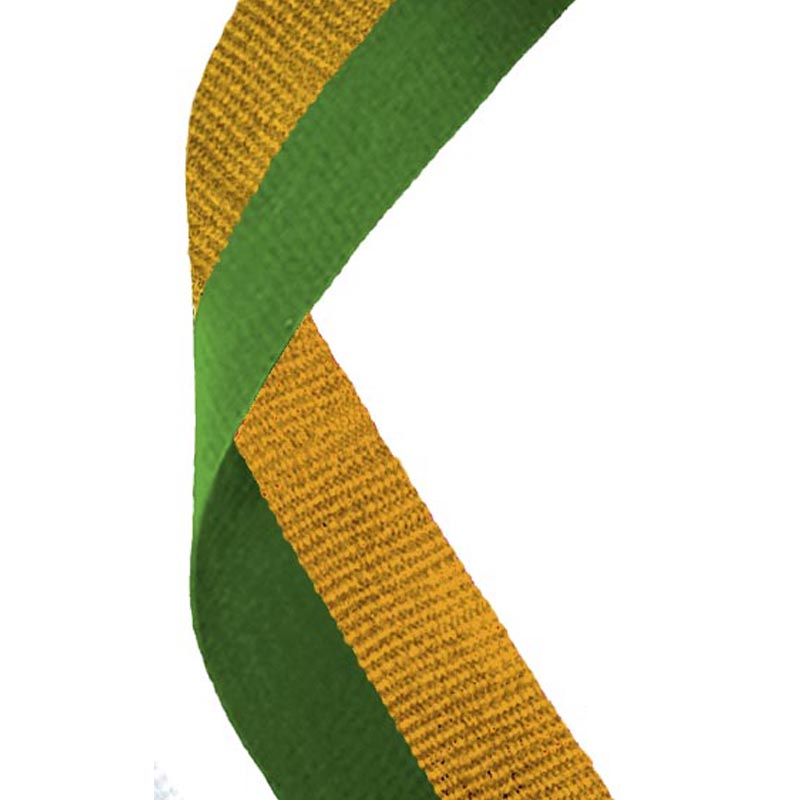 Green & Yellow Medal Ribbon 80cm