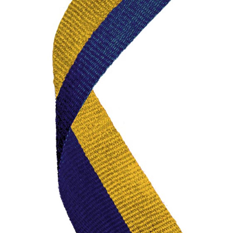 Blue & Gold Medal Ribbon 80cm