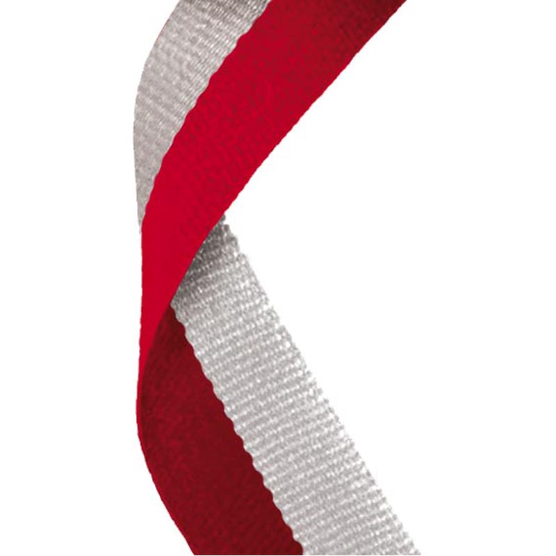 Red & Grey Medal Ribbon 80cm