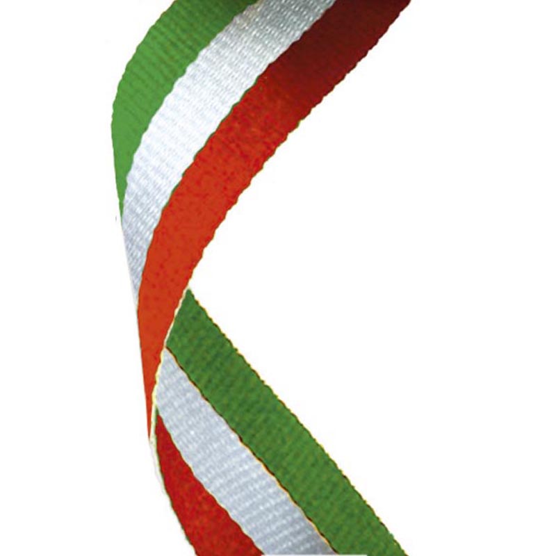 Red, White & Green Medal Ribbon 80cm