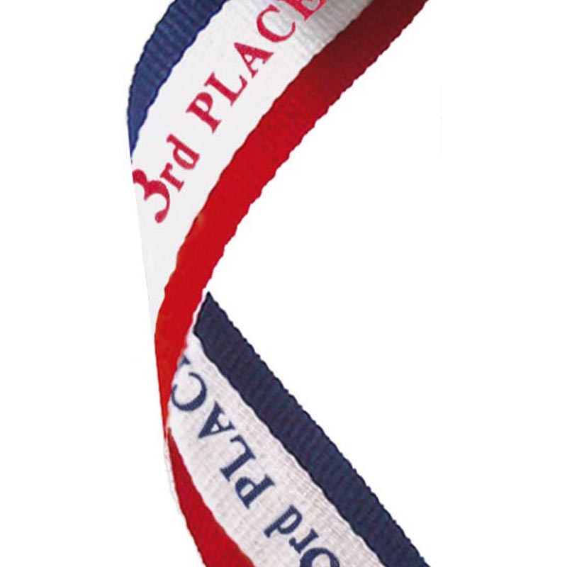 3rd Place Medal Ribbon -  Red, White & Blue 80cm