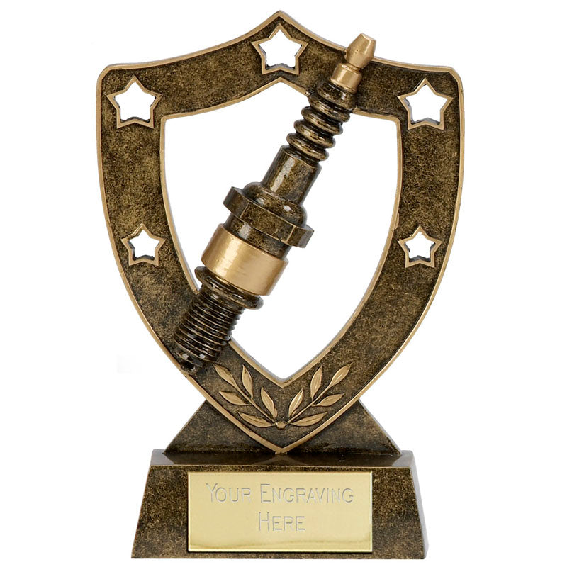 Motorsports Awards Gold Spark Plug Shield Star Award