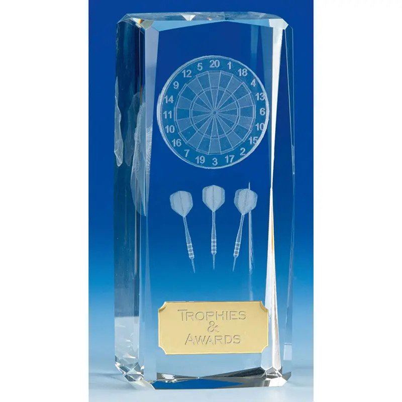 Clarity Crystal Darts Glass Award