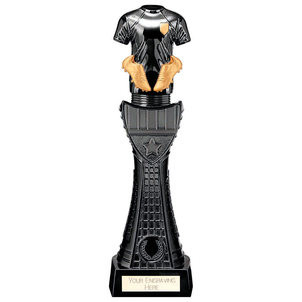 Football Strip Trophy Black Viper Tower Award