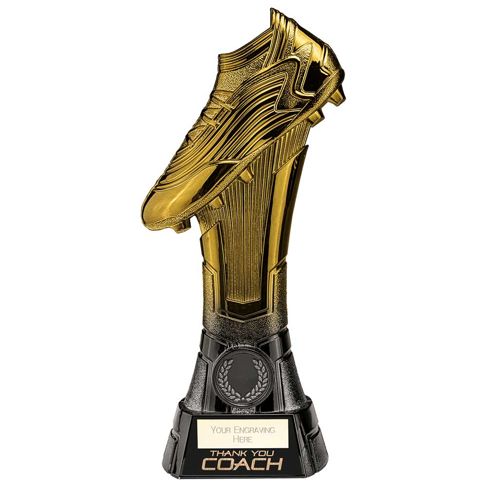 Rapid Strike Thank You Coach Football Trophy Award - Gold