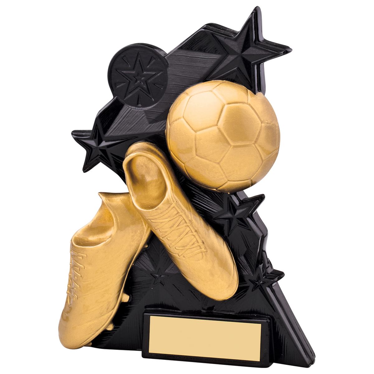 Football Trophy Astra Boot & Ball Award in Black and Gold