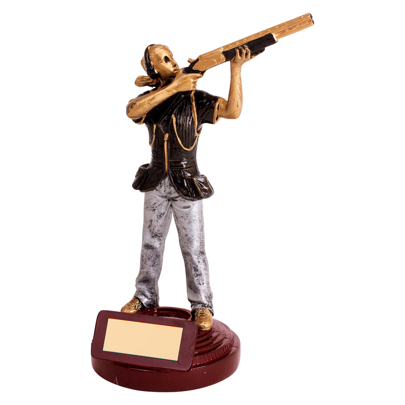Female Motion Extreme Clay Pigeon Shooting Trophy - 7 Inch