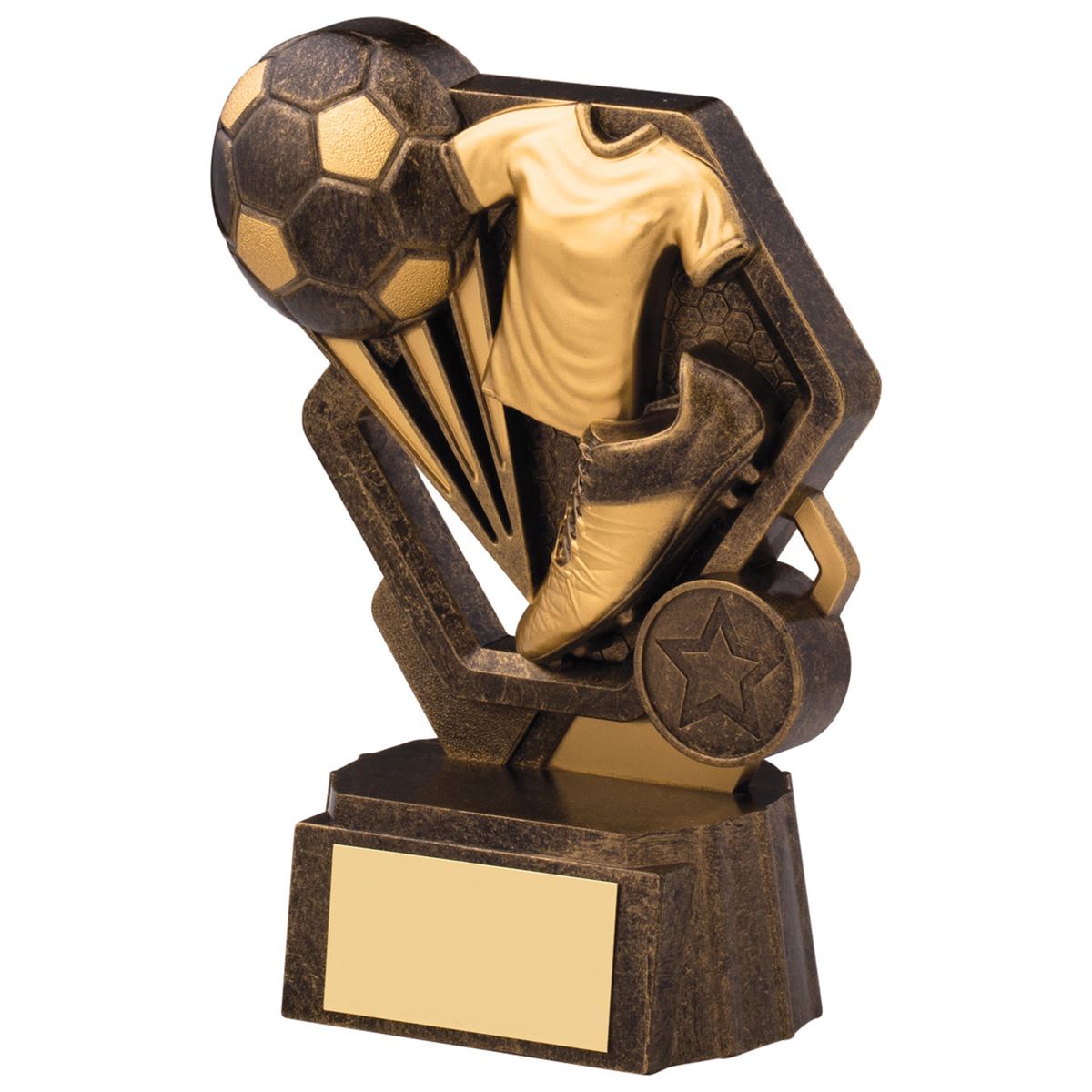 Football Trophy Thunder Award in Gold – North East Trophies
