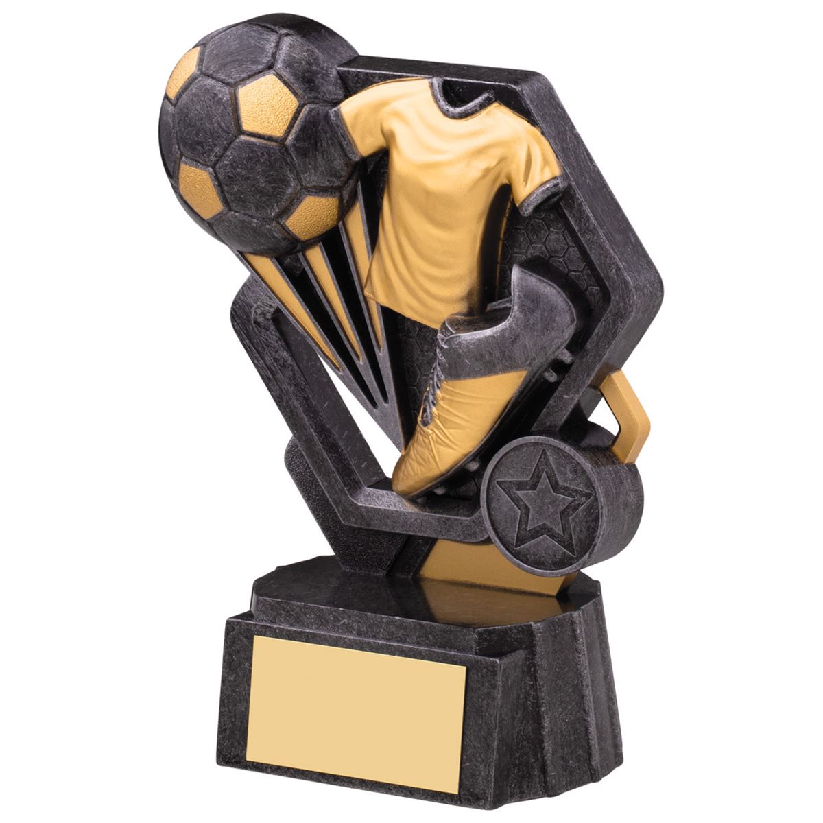 Football Trophy Thunder Award in Graphite and Gold