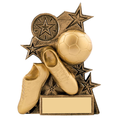 Football Trophy Astra Boot & Ball Award in Gold
