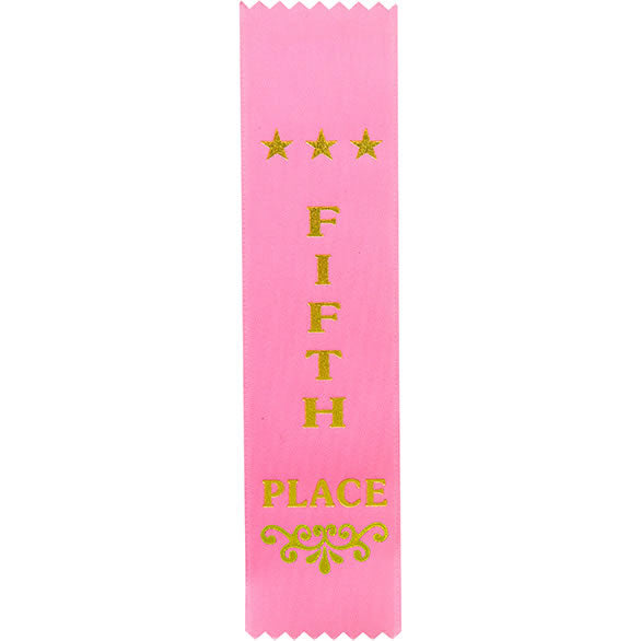 5th Place Competition Ribbon Pink