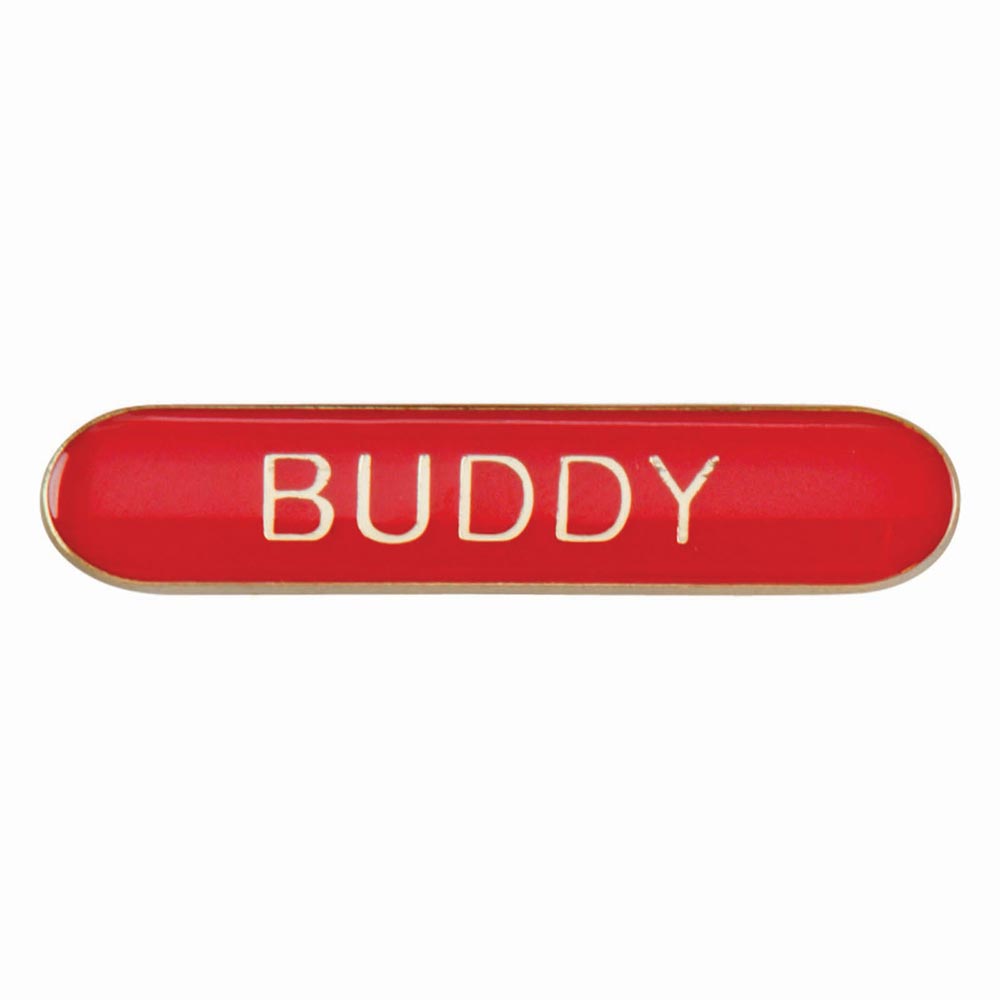 Buddy Red Bar Badge