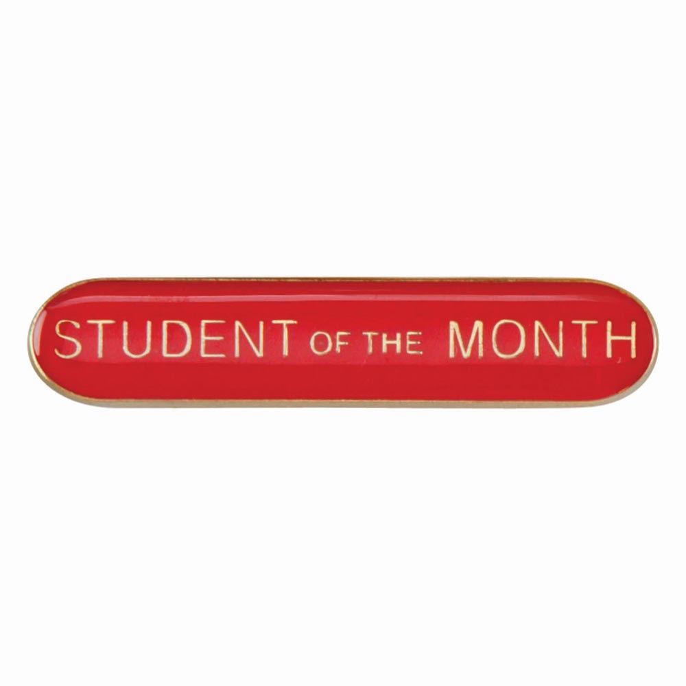 Student of Month Red Bar Badge