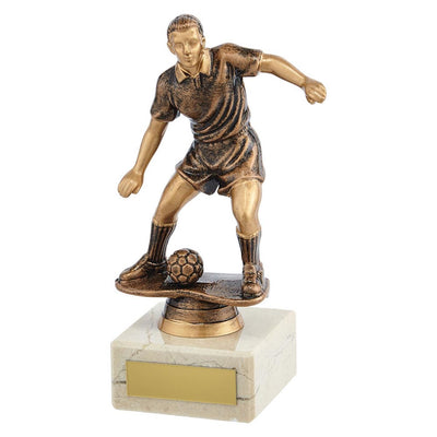 Dominion Football Trophy Antique Bronze & Gold